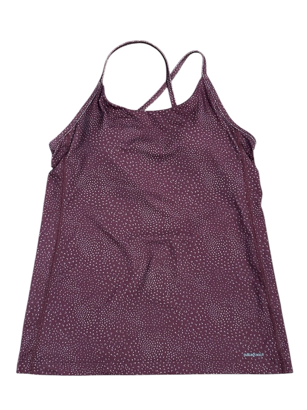 Patagonia Cross Beta Tank Top Small. a plum-purple colorway w/ pattern Small